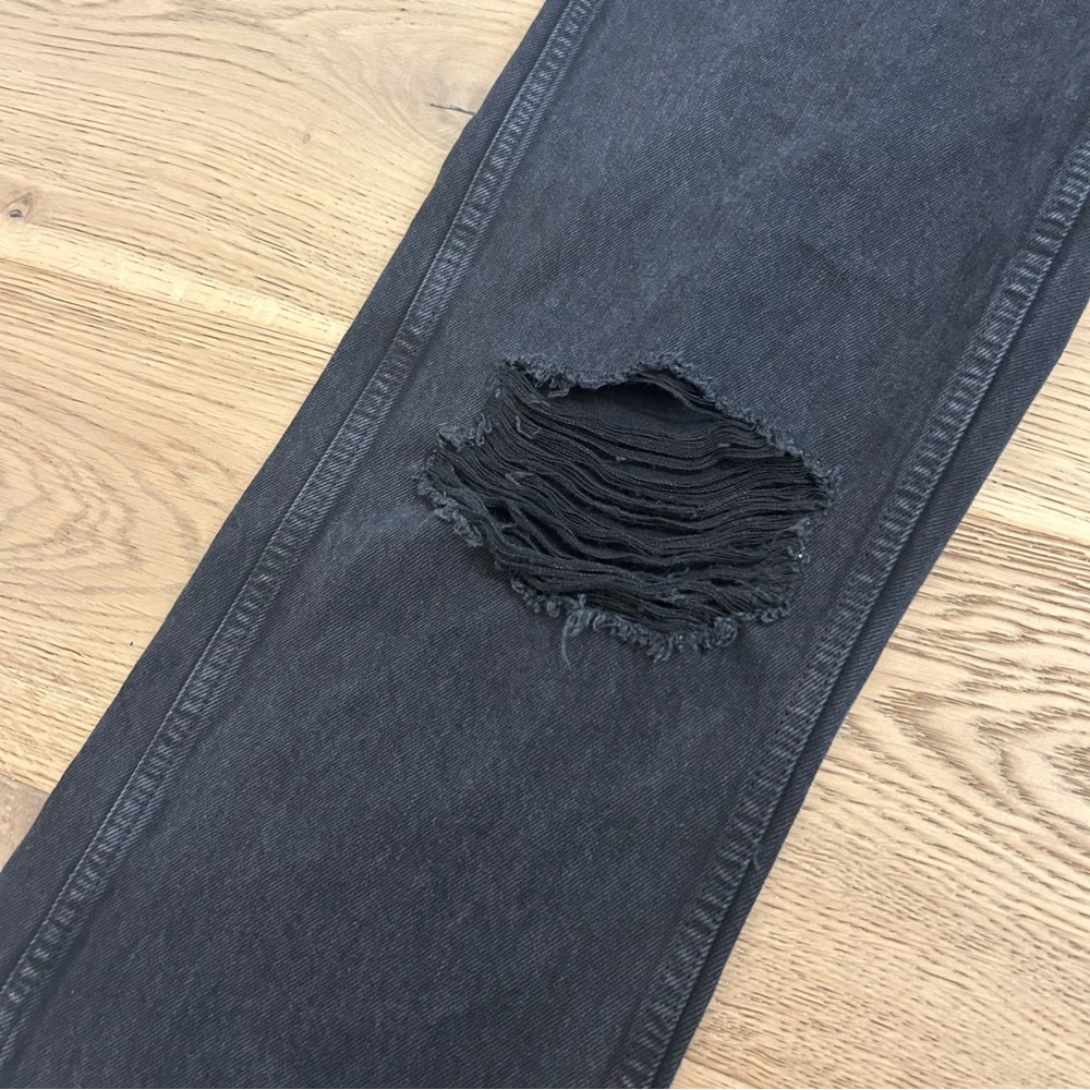 Redone 90's High Rise Loose Washed Black with Rips Distressed - Picture 8 of 13